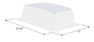 Icon Skylight Inner Dome, SL1422, White, 8 in.