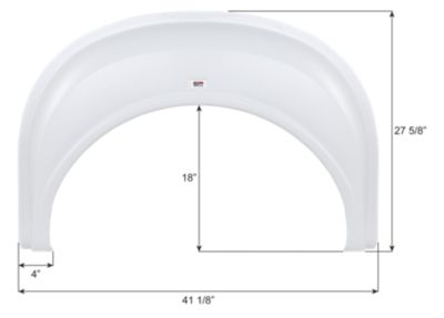 Icon Fender Skirt, Single, Starcraft, FS7518, White