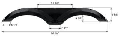 Icon Fender Skirt, Tandem, Jayco, FS7651, Black, 2007207