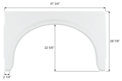 Icon Fender Skirt, Single, Forest River, FS6576, Unpainted