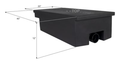 Icon Holding Tank, H4527, 40x20x12, 31 gal., 0307684