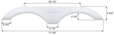 Icon Fender Skirt, Tandem, Dutchmen, FS6338, Polar White