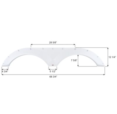 Icon Fender Skirt, Tandem, Riverside RV, FS6560, Polar White
