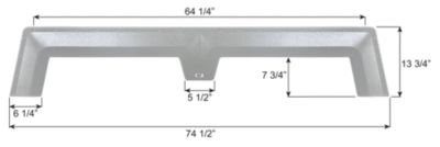 Icon Fender Skirt, Tandem, Fleetwood, FS7286, Light Grey