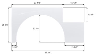 Icon Fender Skirt, Single, Rear, RH, Winnebago, 157614-06