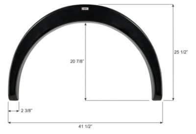 Icon Fender Skirt, Single, Coachmen, FS6780, Black