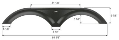 Icon Fender Skirt, Tandem, Highland Ridge, FS6706, Dark Storm