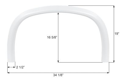Icon Fender Skirt, Single, Thor, FS6091, Arctic White