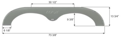 Icon Fender Skirt, Tandem, R-Vision, FS7130, Olive Grey