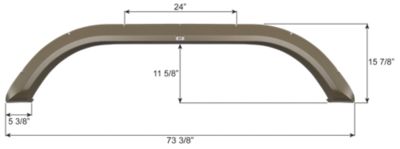 Icon Fender Skirt, Tandem, Jayco, FS6769, Taupe