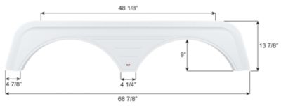 Image showing  Fender Skirt, Tandem, Keystone, FS6702, Polar White