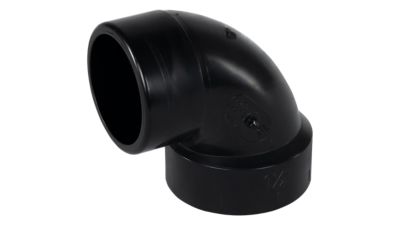 Icon Fitting, ABS, 90' Elbow, Short Street, 1.5 in., Hub-Spigot