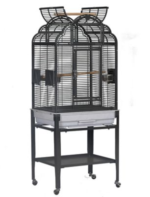 A&E Cage HQ Open Elegant Top Cage, Platinum, S