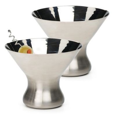 Image showing  Endurance Stainless Steel Martini Glass Stemless