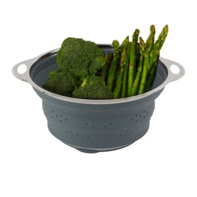 Image showing  Endurance Collapsible Colander, Silicone and Stainless Steel, 9.5 in. Diameter