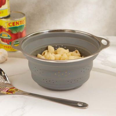 Image showing  Endurance Collapsible Colander, Silicone and Stainless Steel, 9.5 in. Diameter