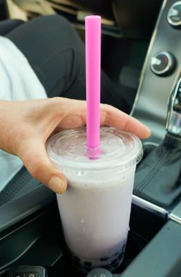 Image showing  10 in. Silicone Smoothie Straw, Set of 6