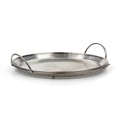 RSVP International Endurance BBQ Pizza Pan, Precision Pierced Stainless Steel