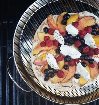 Image showing  Endurance BBQ Pizza Pan, Precision Pierced Stainless Steel