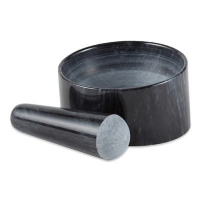 Image showing  Marble Mortal and Pestle, Black