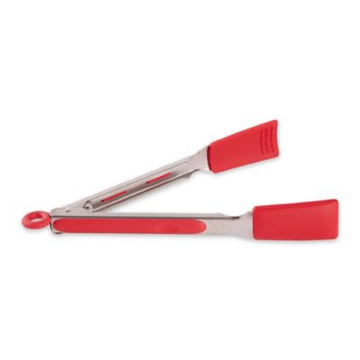 RSVP International Endurance Stainless Steel 10.75 in. Non-Slip Locking Tongs