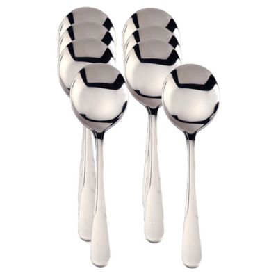 RSVP International Endurance Stainless Steel Soup Spoons Boxed, Set of 8