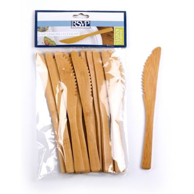 RSVP International Bamboo Reusable Kitchen Utensil Set, 12 pc.