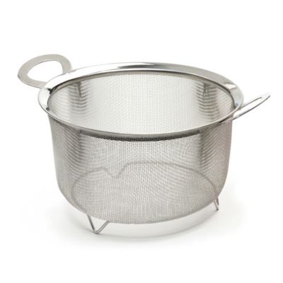 RSVP International Endurance Stainless Steel Mesh Basket, Wide Rim