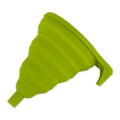 RSVP International Silicone Funnel, Collapsible, Green