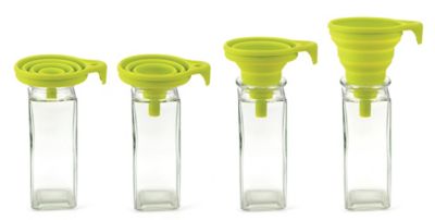 Image showing 5 th RSVP International Silicone Funnel, Collapsible, Green