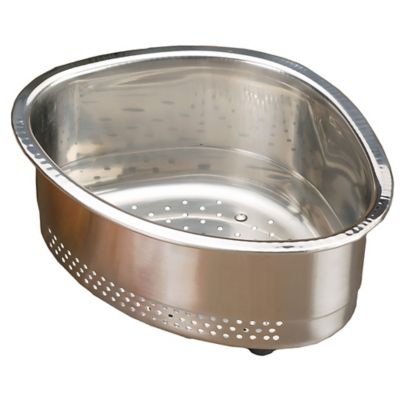 RSVP International Endurance Stainless Steel In-Sink Corner Straining Basket