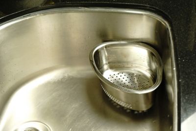 Image showing  Endurance Stainless Steel In-Sink Corner Straining Basket
