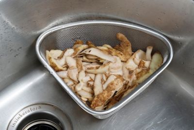 Image showing  Endurance Stainless Steel In-Sink Corner Straining Basket