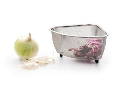 Image showing  Endurance Stainless Steel In-Sink Corner Straining Basket