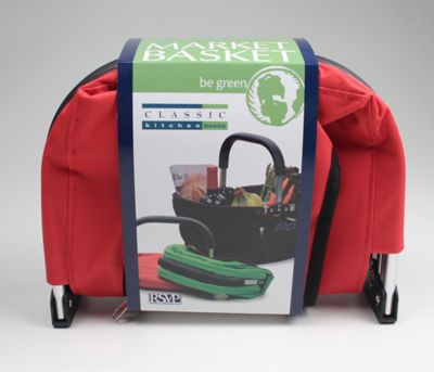Image showing  Lightweight Collapsible Market Basket with Padded Handle