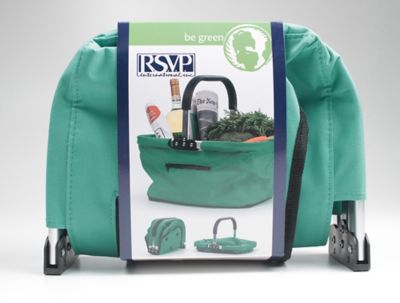 Image showing  Lightweight Collapsible Market Basket with Padded Handle