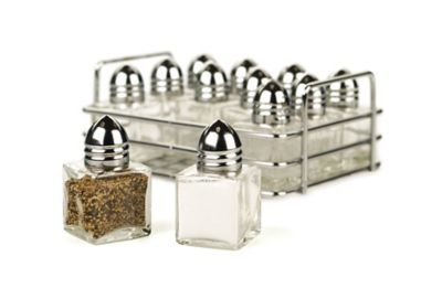 Image showing  Mini Glass Shakers with Rack, Set of 12