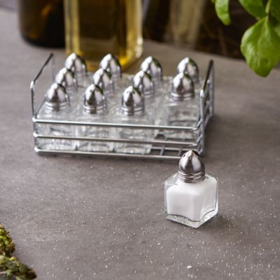 Image showing  Mini Glass Shakers with Rack, Set of 12