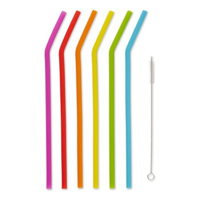 RSVP International Silicone Straw Set, 6 pc.