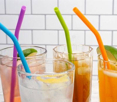 Image showing  Silicone Straw Set, 6 pc.