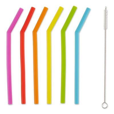 RSVP International Silicone Straw Set, 6 pc.
