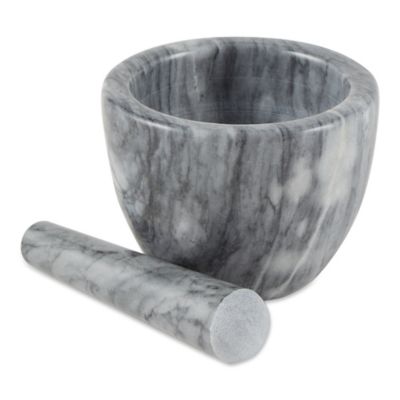Image showing  Marble Mortar and Pestle, Gray