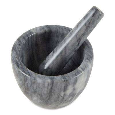 Image showing  Marble Mortar and Pestle, Gray