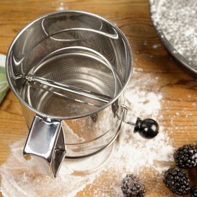 Image showing  Endurance Stainless Steel Crank Style Flour Sifter
