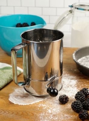 Image showing  Endurance Stainless Steel Crank Style Flour Sifter