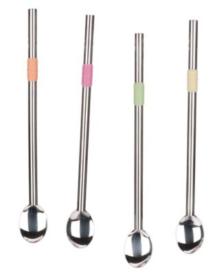 Image showing  Endurance Stainless Steel 8.5 in. Spoon Straw, Set of 4