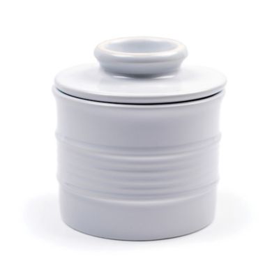 RSVP International Stoneware Butter Pot, White