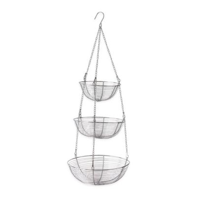 RSVP International Woven Wire Hanging Basket, 3 Tier