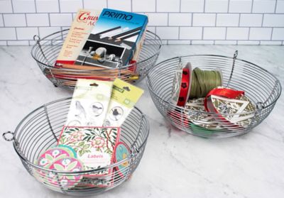 Image showing  Woven Wire Hanging Basket, 3 Tier