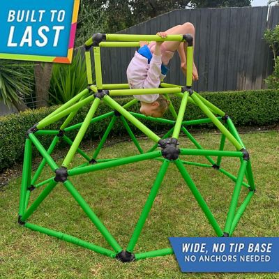 Image showing  Monkey Bars Climbing Dome Tower, Sturdy Jungle Gym for Kids, Ages 3-8 Years, Lightweight & Easy Assembly, Green